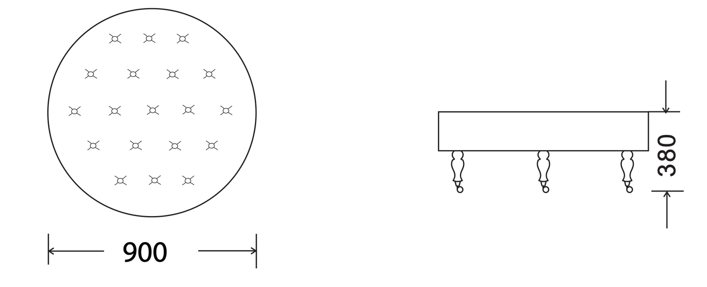 Provence Custom Made Ottoman