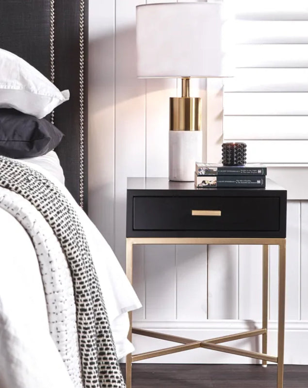 Black Bedside Table