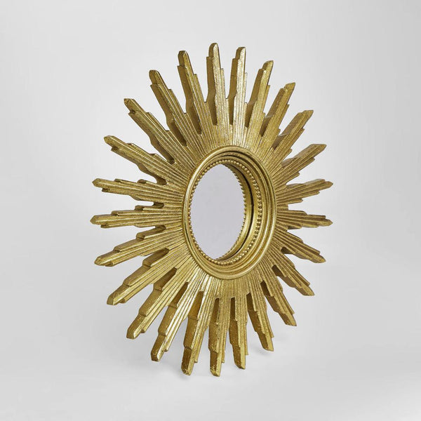 Sunburst Gilt Round Deco Mirror - Large