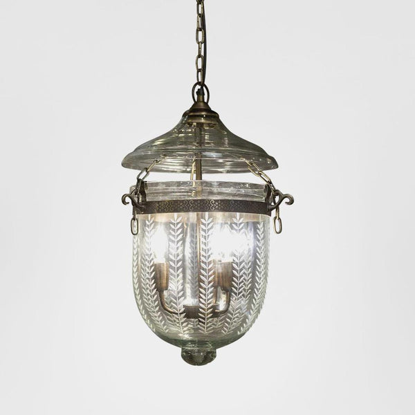 Etched Belle Jar Pendant Light