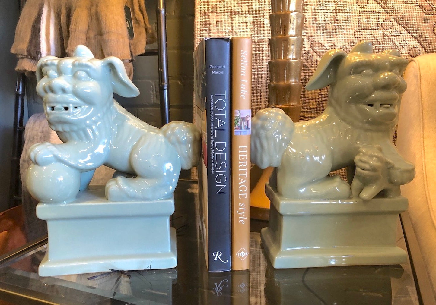 SOLD - Ceramic Foo Dogs