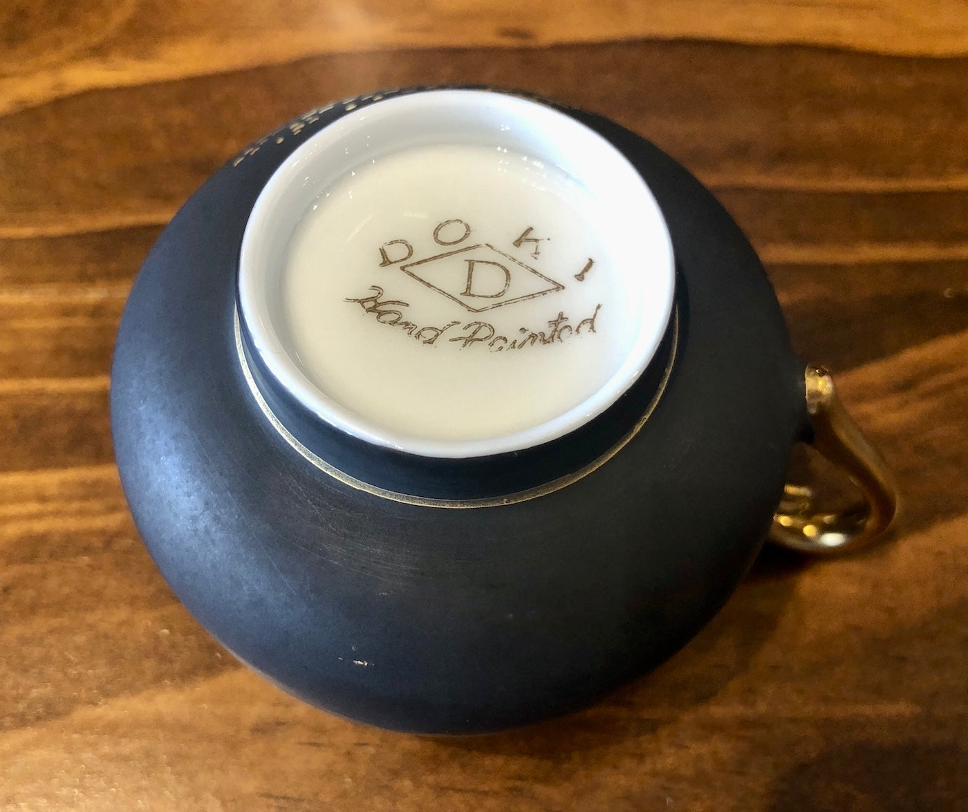 SOLD - Vintage Black & Gold Japanese Eggshell Porcelain Tea Set