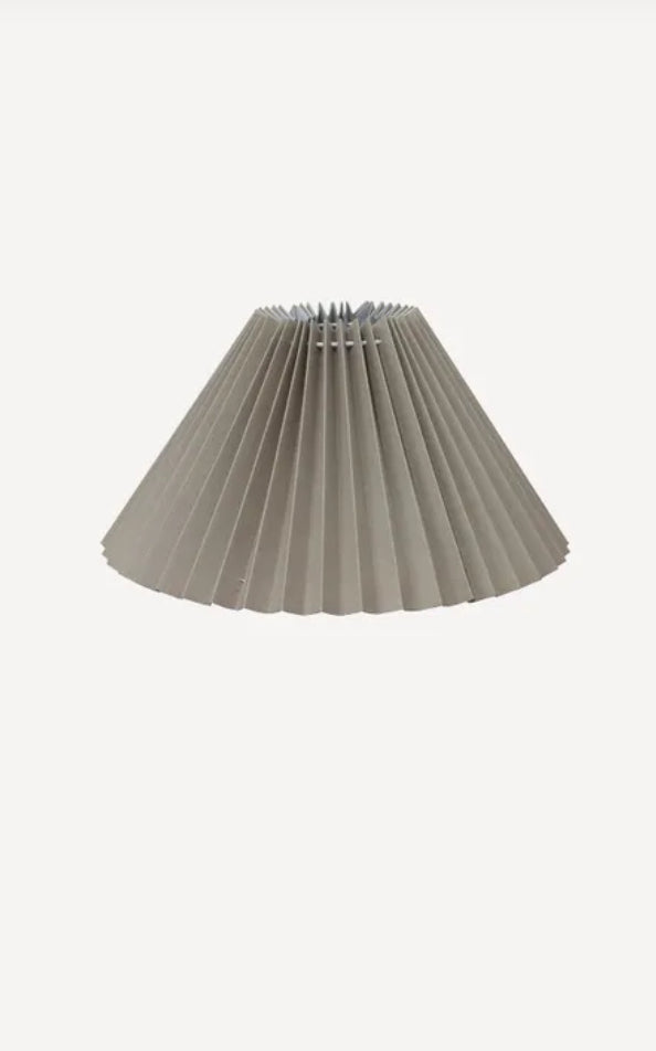 Pleated Taupe Lamp Shade Small 26cm