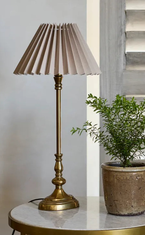 Pleated Taupe Lamp Shade Small 26cm