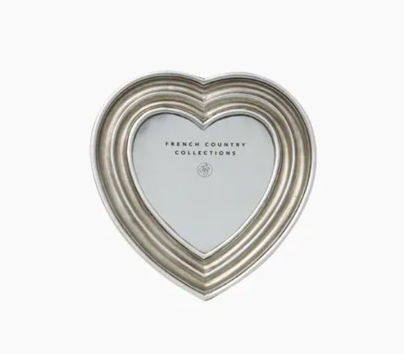 Silver Finish Heart Photo Frame