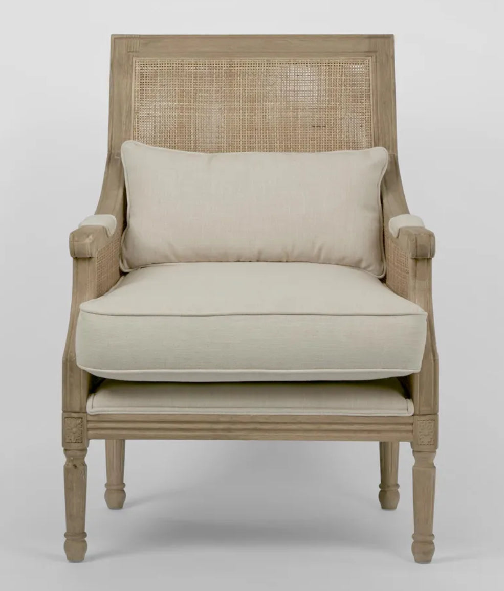 Cane and Oak Armchair - Natural