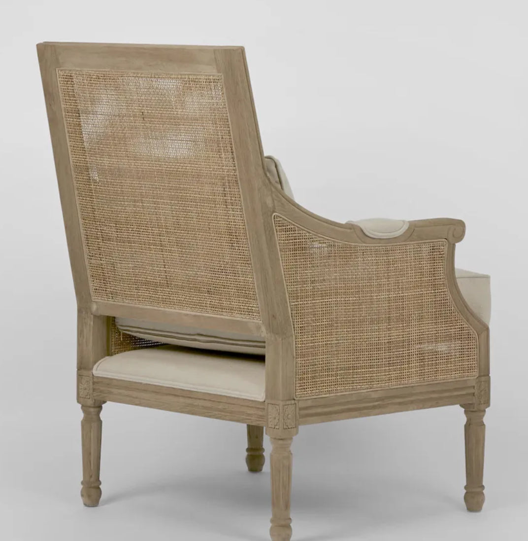 Cane and Oak Armchair - Natural