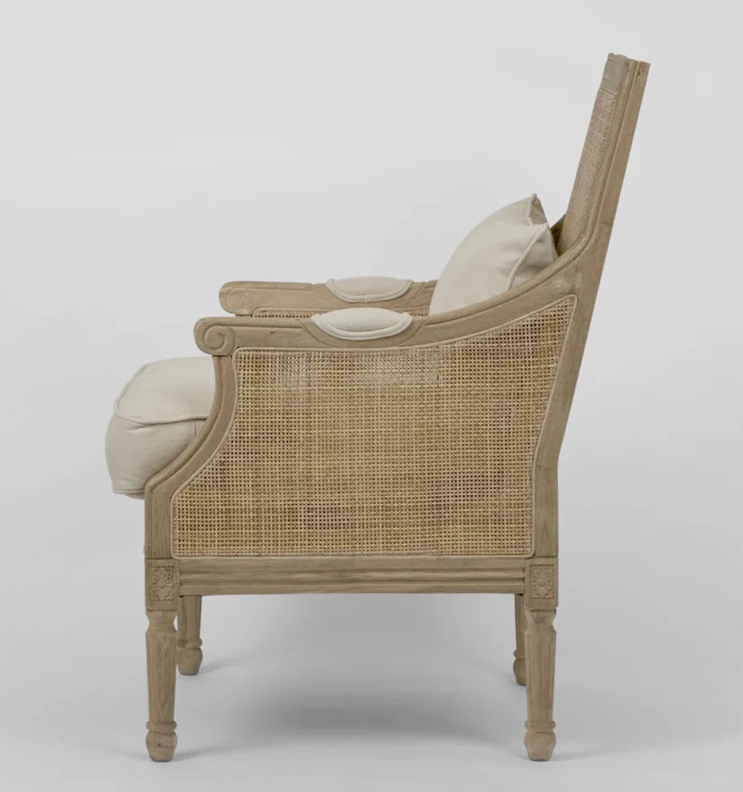 Cane and Oak Armchair - Natural