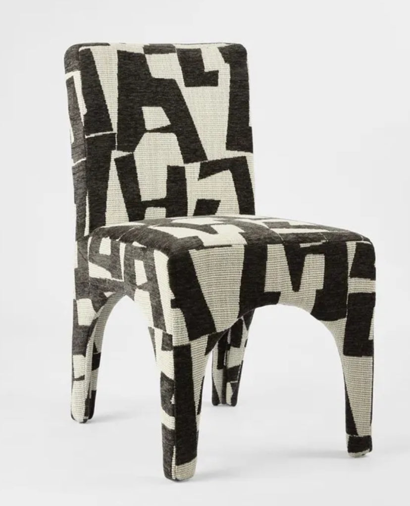 Upholstered Patterned Dining Chair