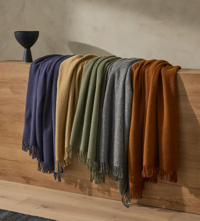 Lambswool Throw - 13 Colours
