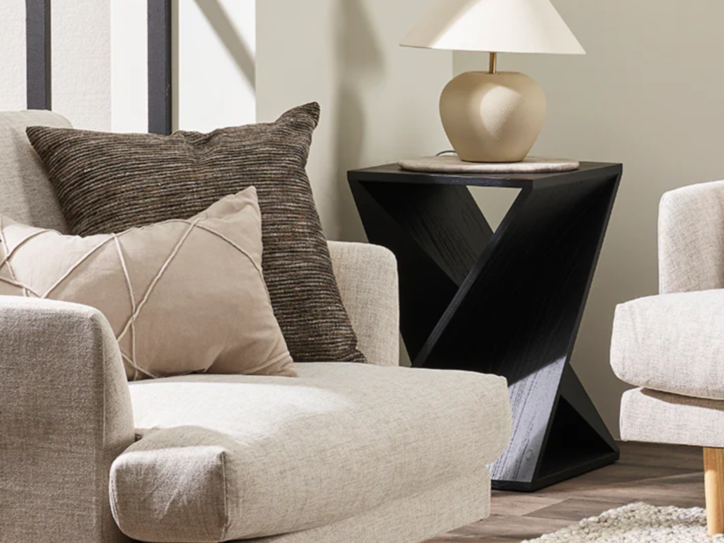 Pleated Velvet Cushion in Taupe, 35 x 50