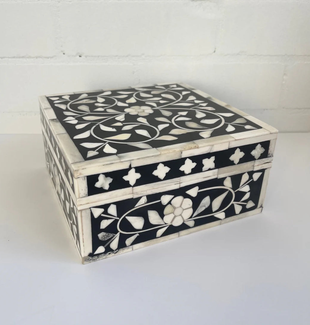 Bone Inlay & Wooden Box