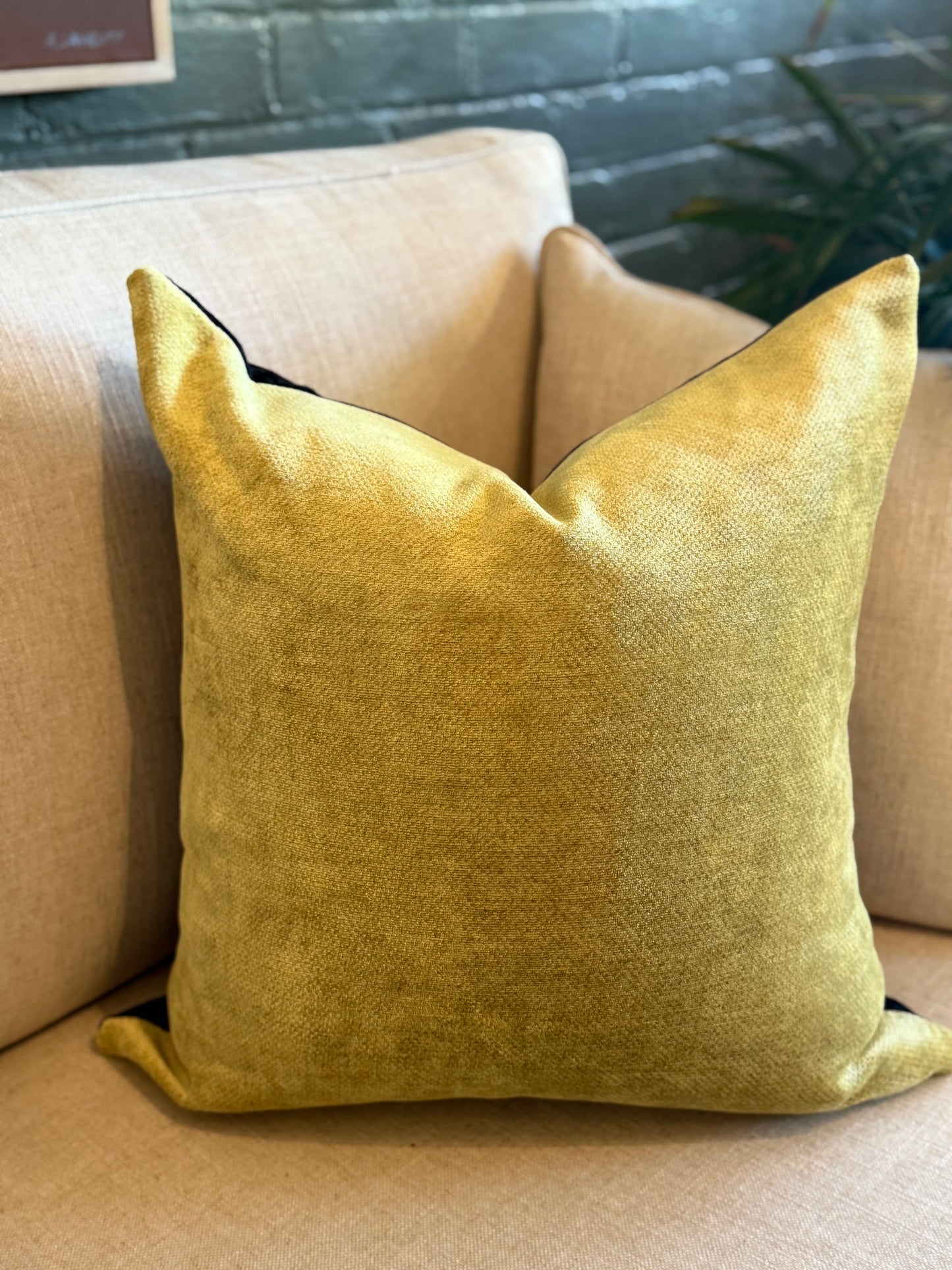 Gold Peony Cushion