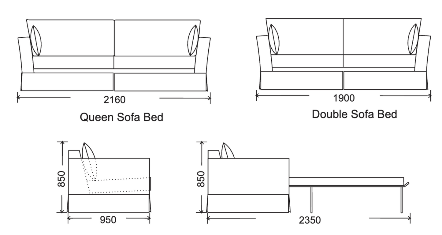 LACROSSE VALANCE Custom Made Sofa Bed