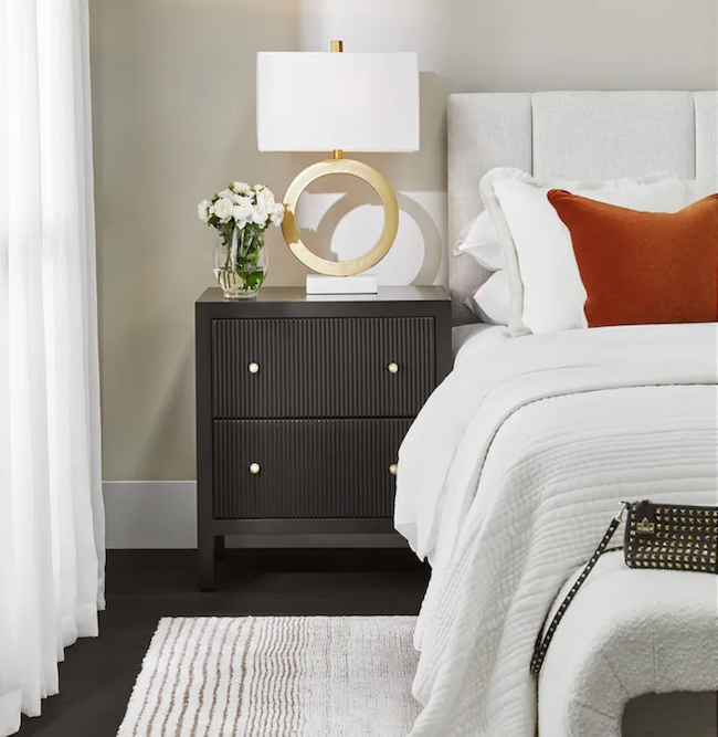 Gold Ring & Marble Table Lamp