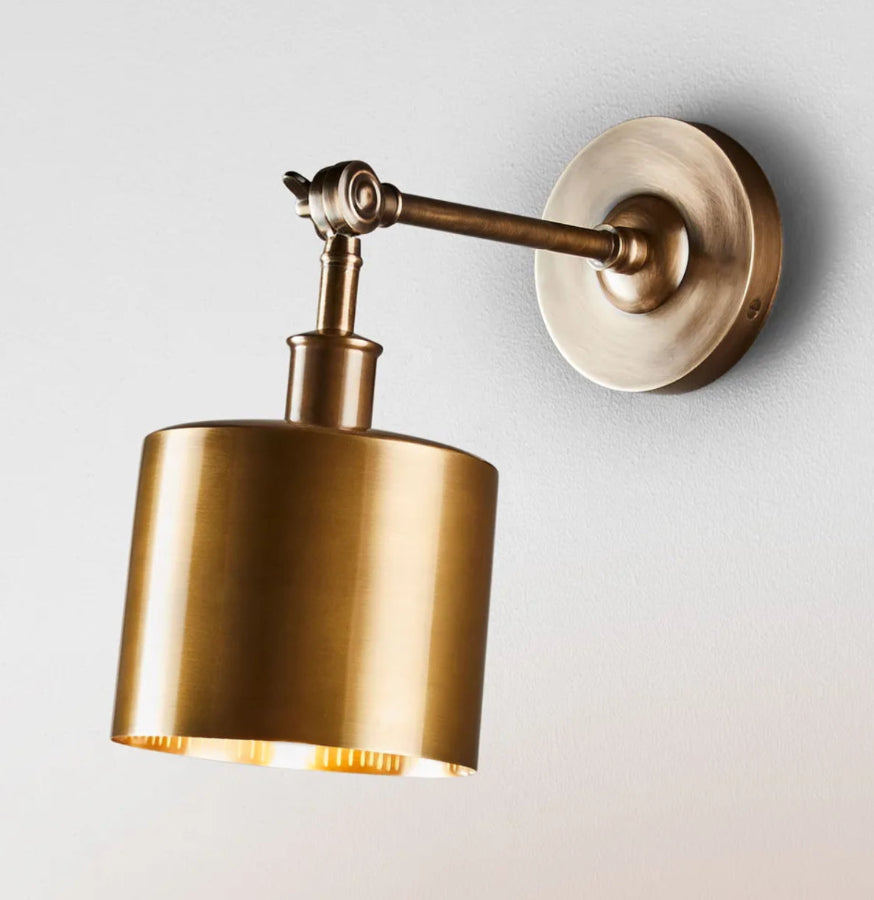 Industrial Style Brass Wall Lamp