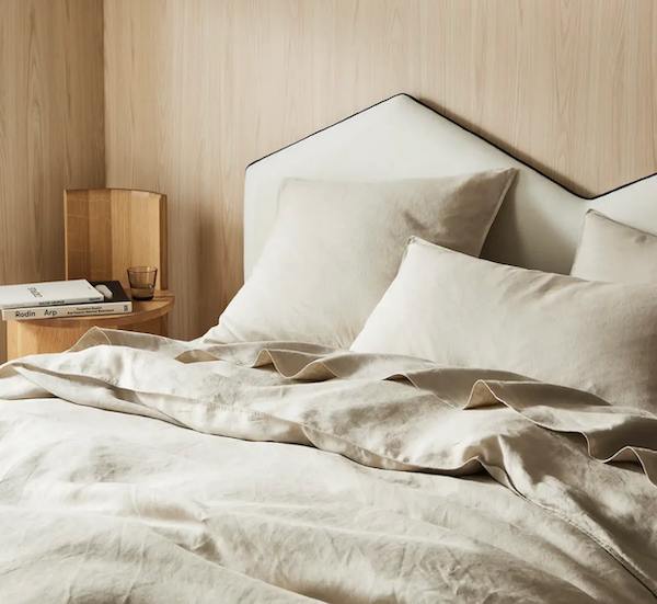 Ravello French Bed Linen - Bone (Off white)