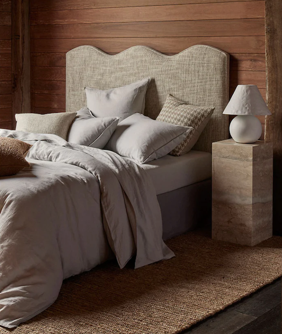 Ravello French Bed Linen - Silver (Light Gray)