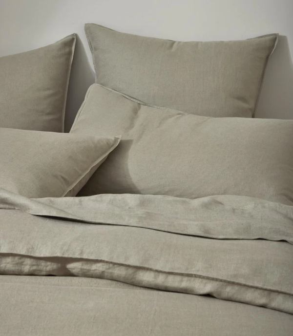 Ravello French Bed Linen - Caper (Green)