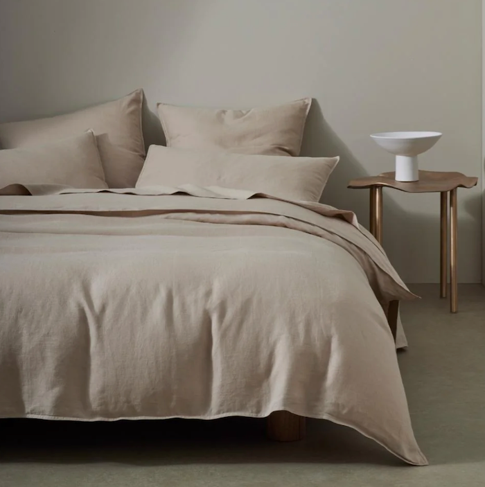 Ravello French Bed Linen - Shell (Beige)