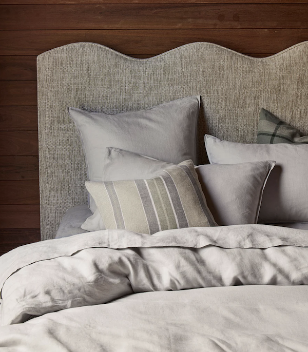 Ravello French Bed Linen - Silver (Light Gray)