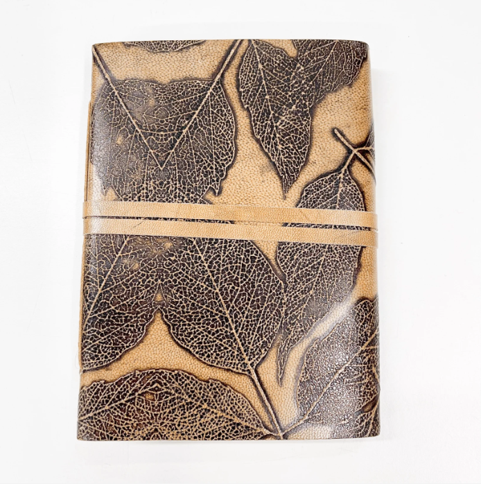 Leather Journal - Embossed Leaf