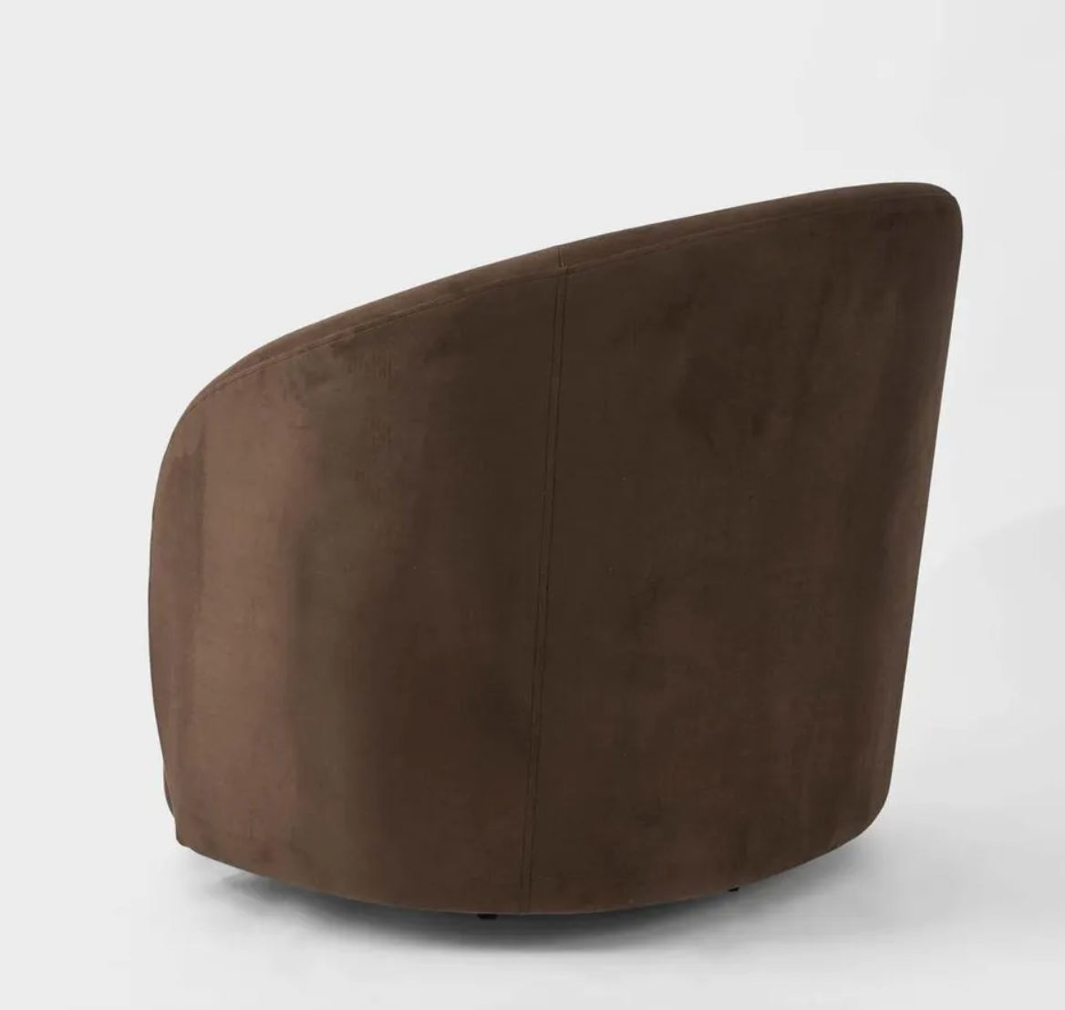 Chocolate Velvet Swivel Armchair