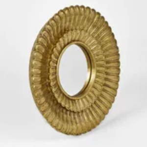 Gilt Round Deco Mirror