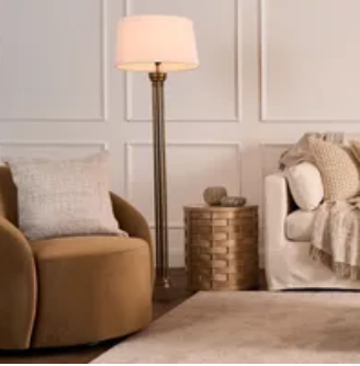Four-Column Floor Lamp Base in Antique Brass / Silver / Bronze (Base Only)