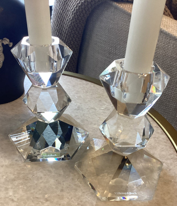 Vintage Villeroy & Boch Crystal Candle Holders
