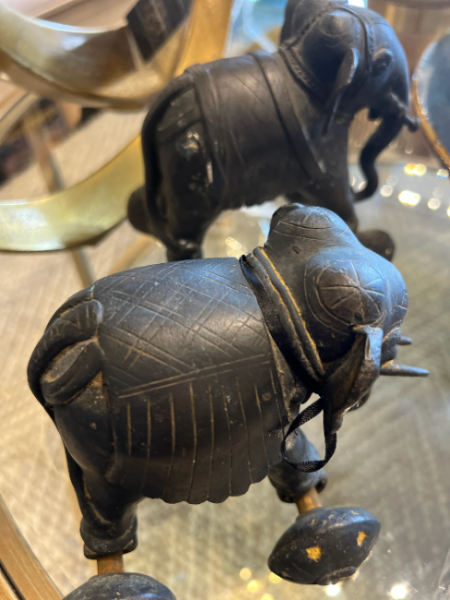 Vintage Bronze Elephant temple toys