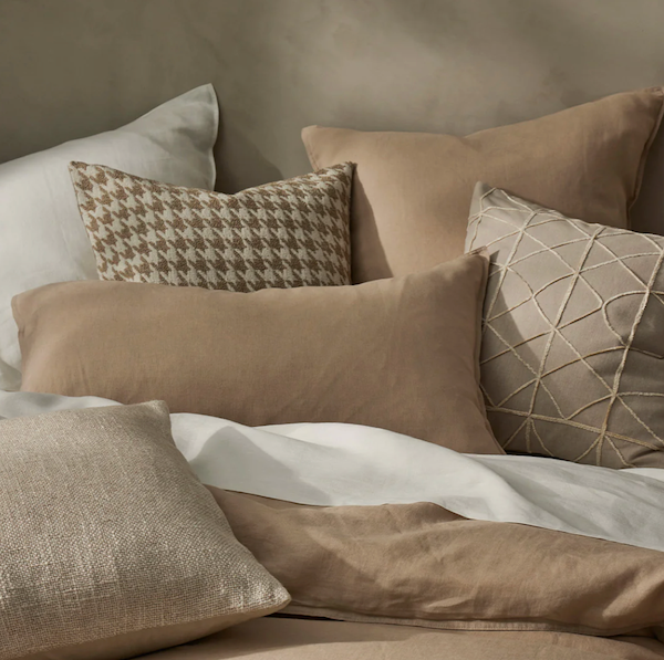 Ravello French Bed Linen - Shell (Beige)