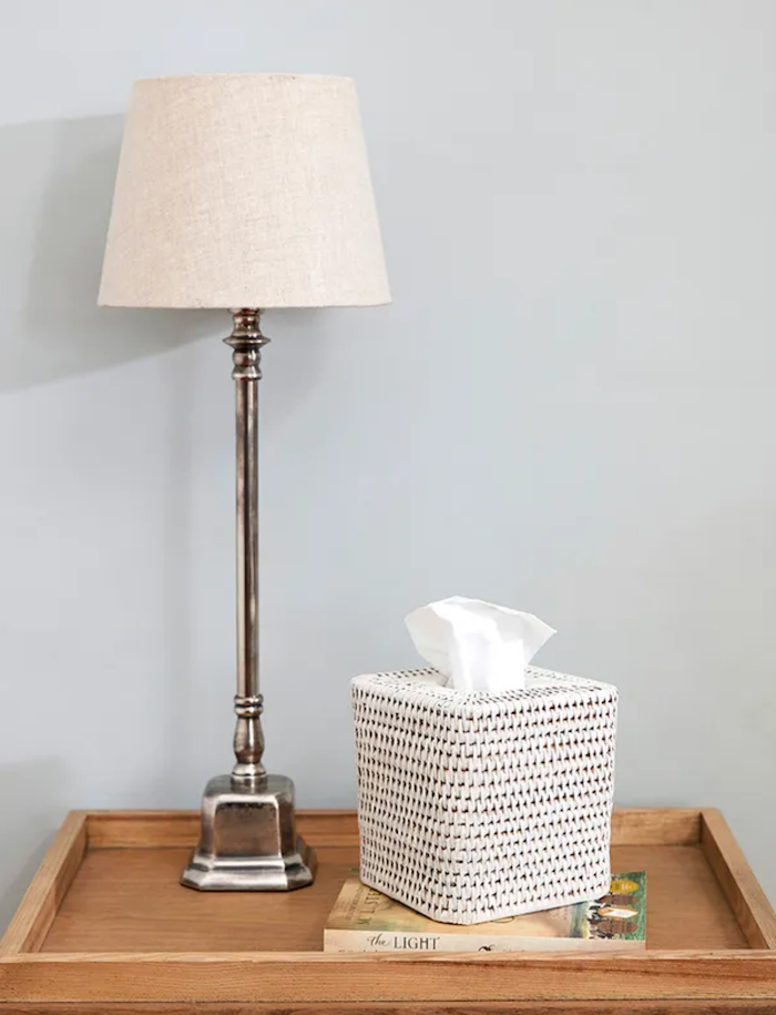 Antique silver Square Tall Lamp Base