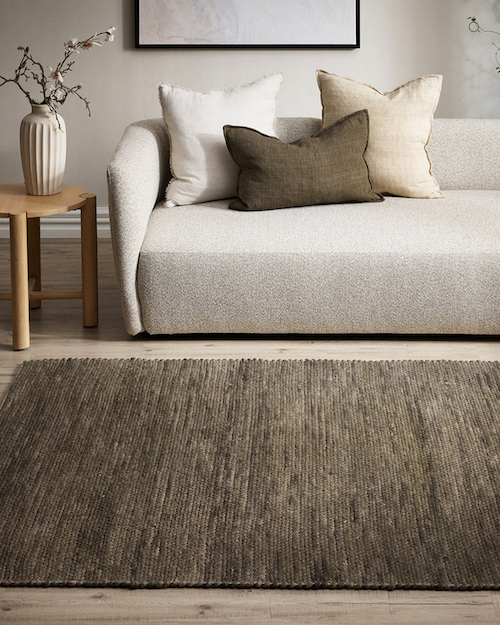 BOARDWALK Khaki. Available in 1.6m x 2.3m & 2m x 3m