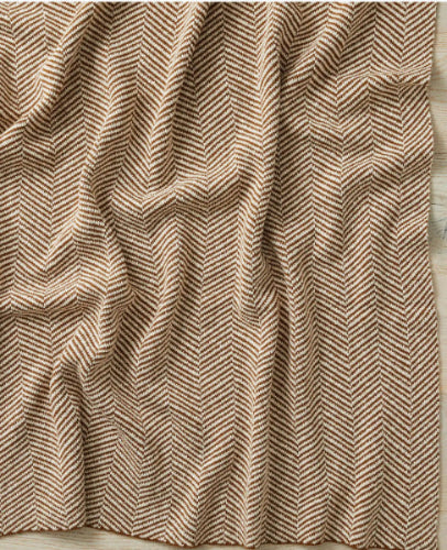 100% Cotton Herringbone Throw Rug - Spice.