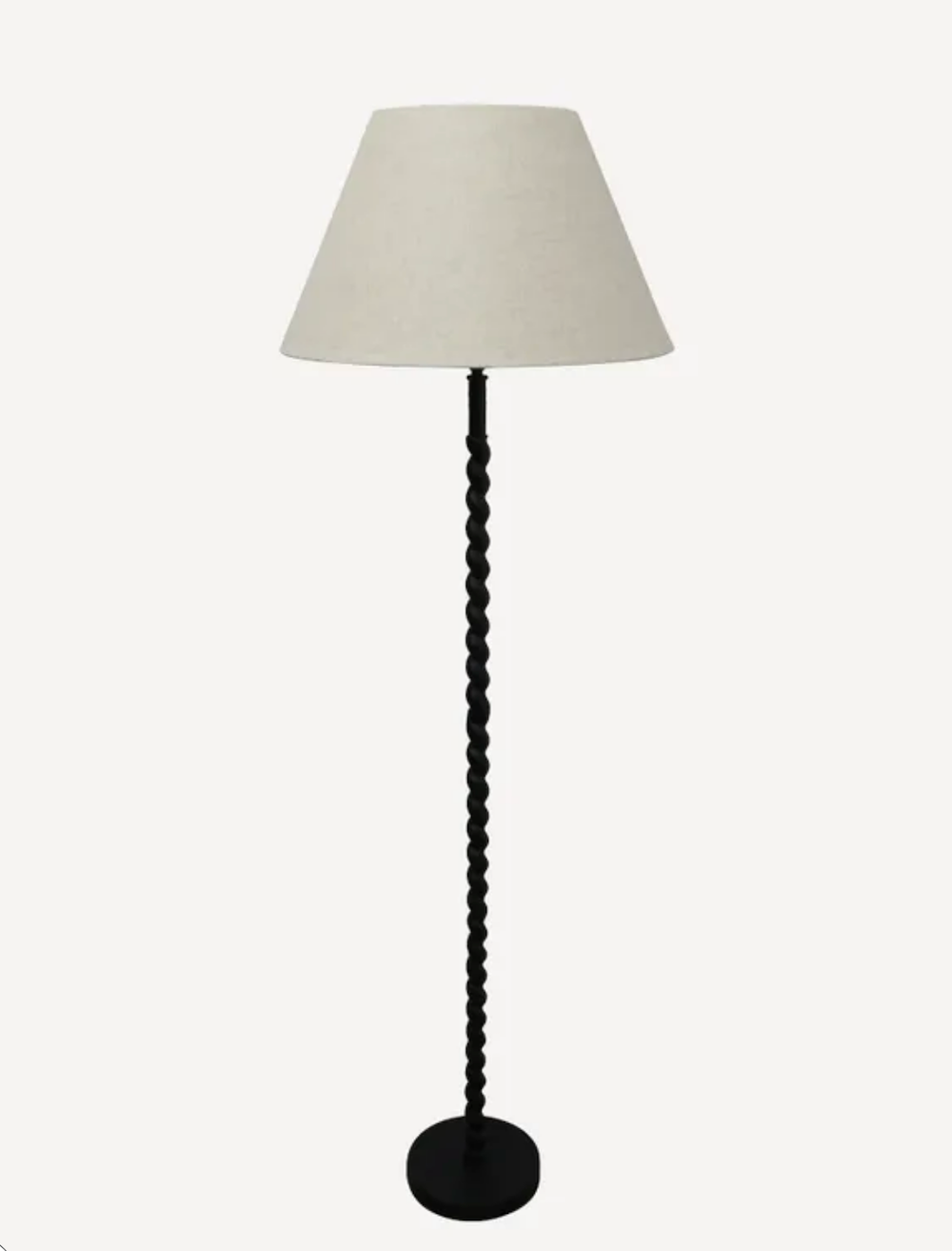 Black Twist Floor Lamp Base