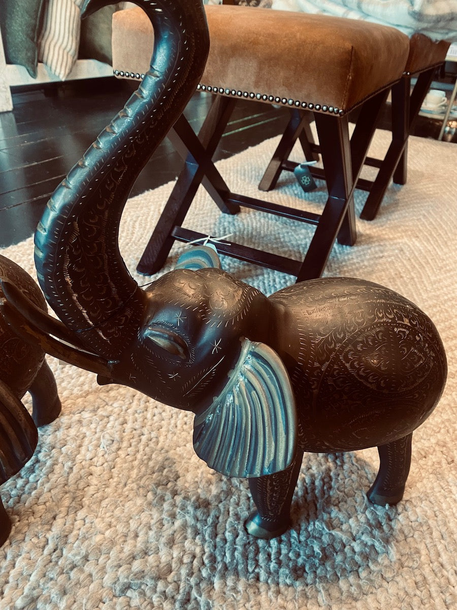 SOLD - Vintage Indian Brass Elephants SOLD