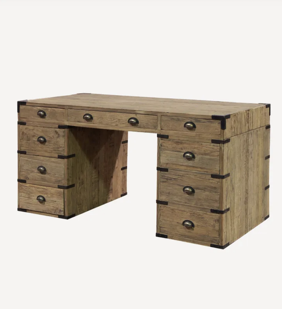 Industrial Country Style Reclaimed Oak Desk