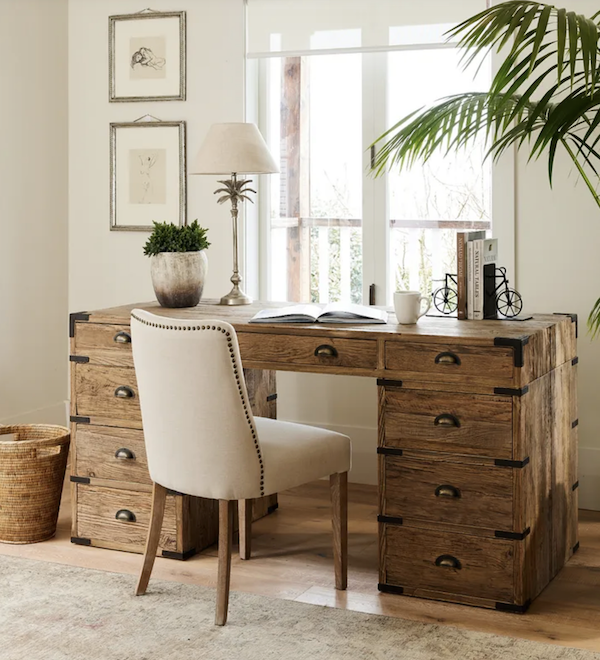 Industrial Country Style Reclaimed Oak Desk