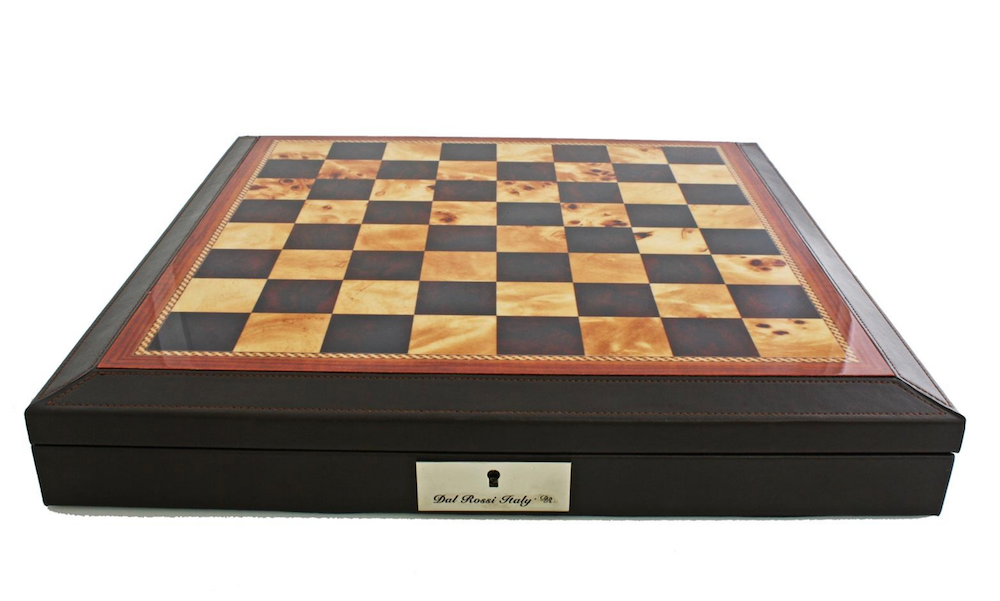 Dal Rossi 16″ Chess Set in Walnut Finish