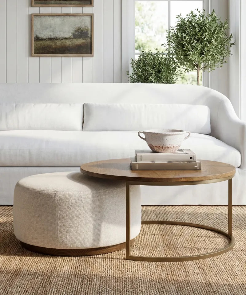 Edison Coffee Table Ottoman Set