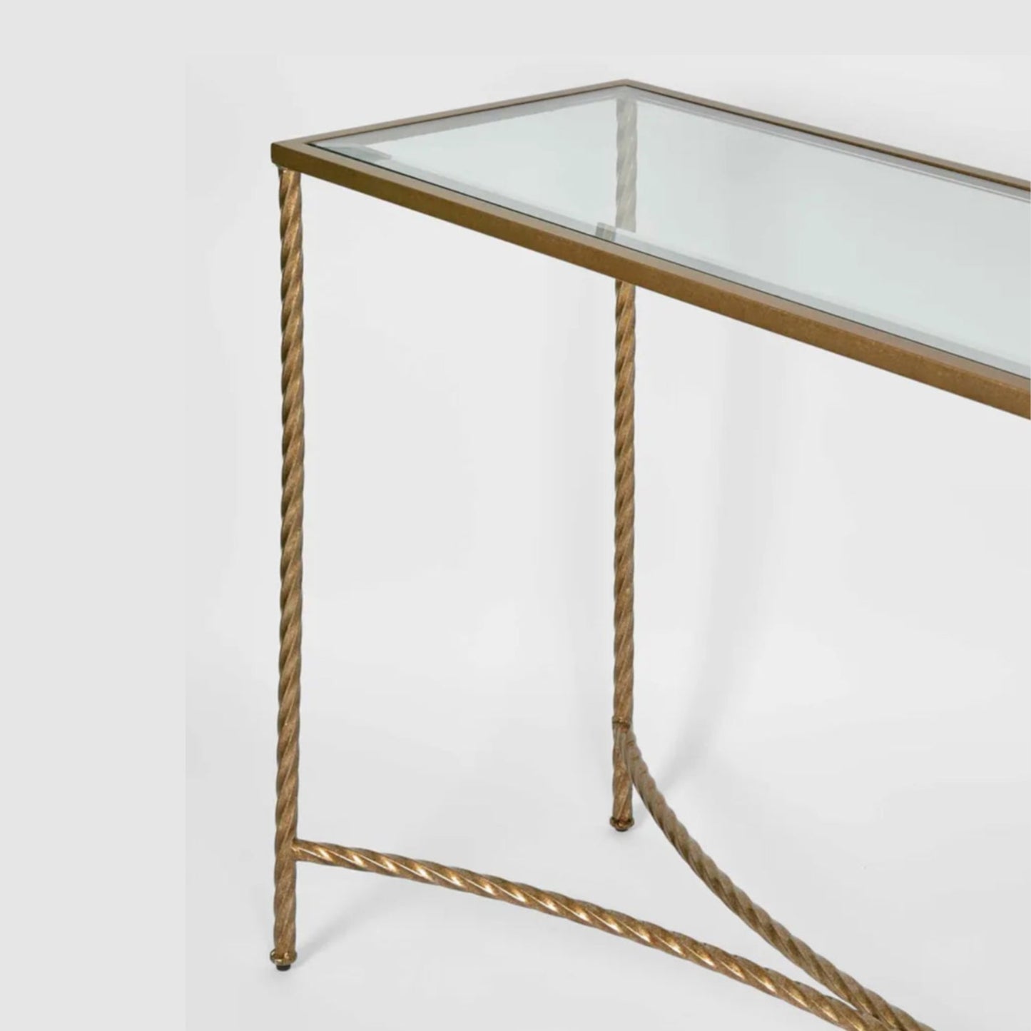 Palais Glass & Gold Console Table