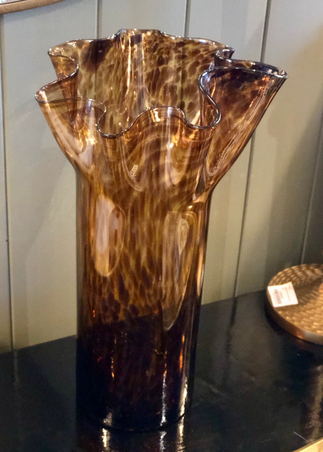 SOLD - Amber Glass Vase
