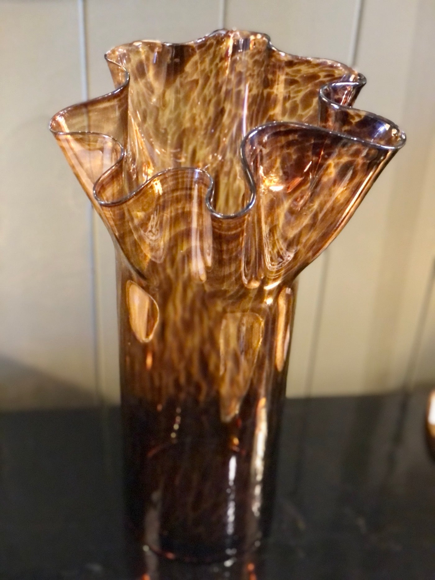 SOLD - Amber Glass Vase