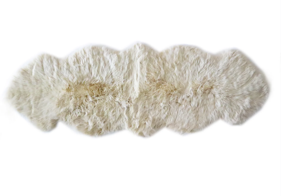 Longwool Sheepskin Double Rug - Frappe