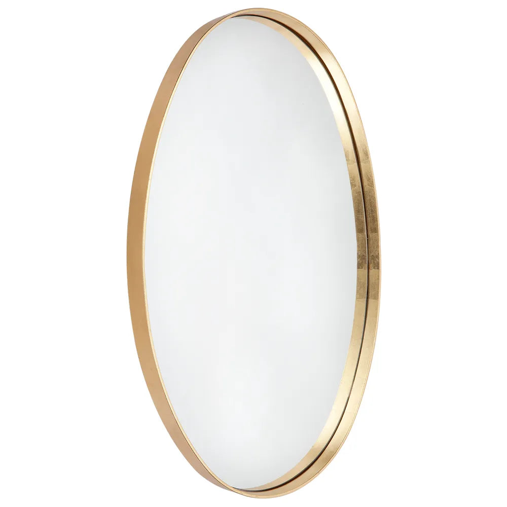 Gold Leaf Oval Wall Mirror