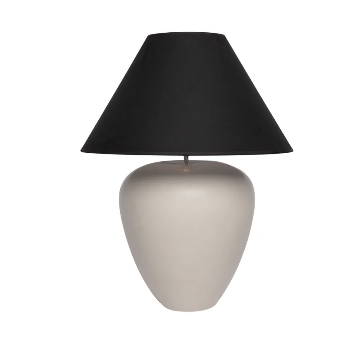 Plymouth Table Lamp Natural Ceramic Base with Black Shade