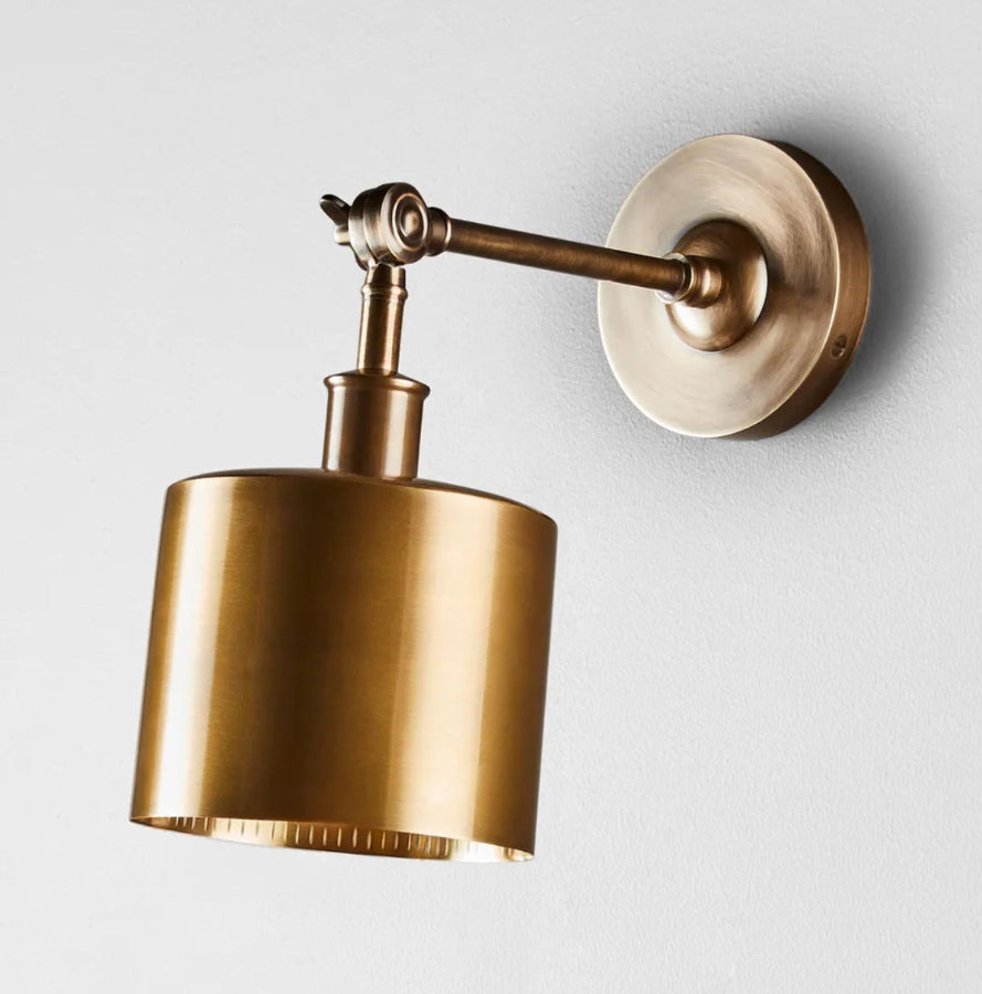 Industrial Style Brass Wall Lamp