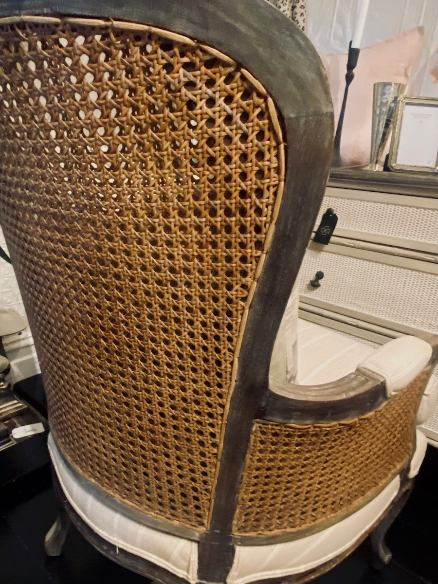 SOLD - French Provincial Rattan Chair