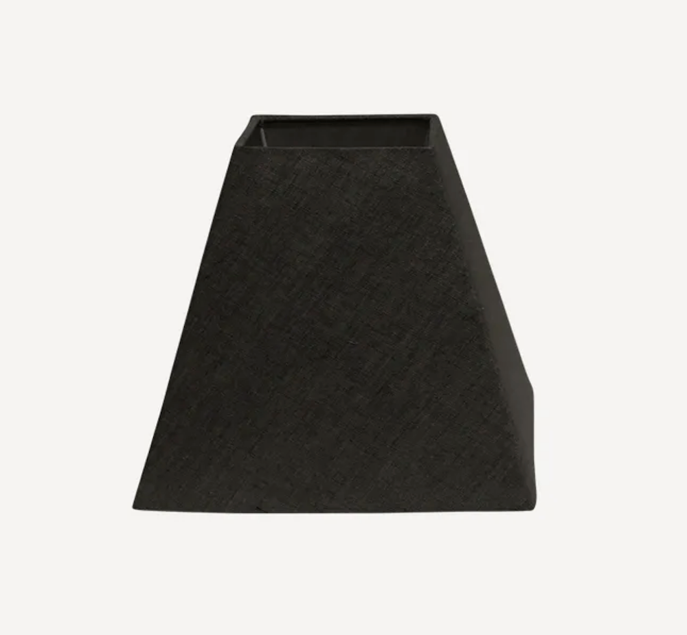 Square Linen Lamp Shade Black 25cm